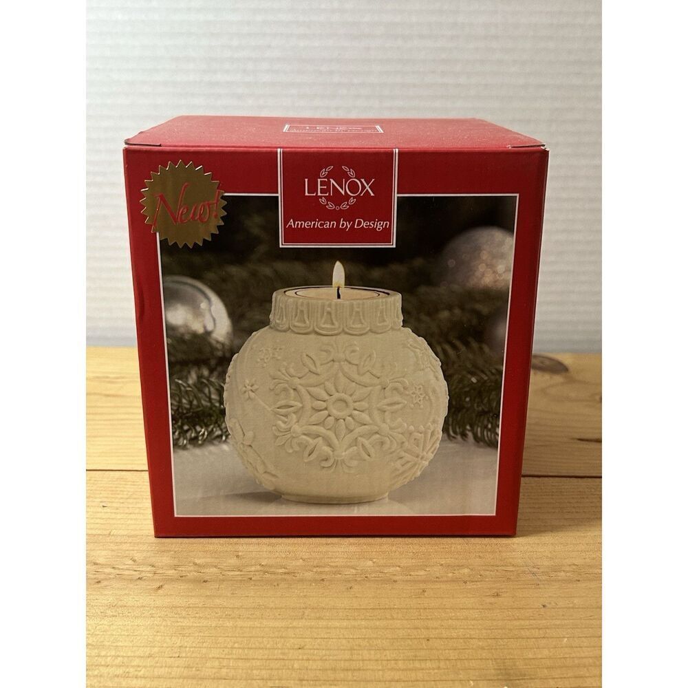 Lenox Ornamental Glow Snowflake Scroll Votive 4"
